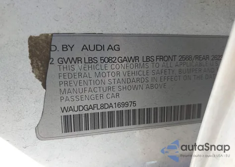 2013 Audi S4 3.0T Premium Plus from USA, damaged, VIN WAUDGAFL8DA169975